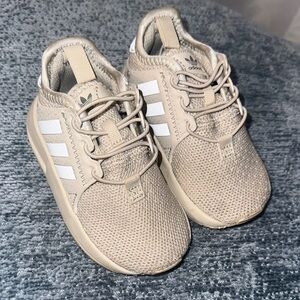 Adidas Kids Beige and White Sneakers